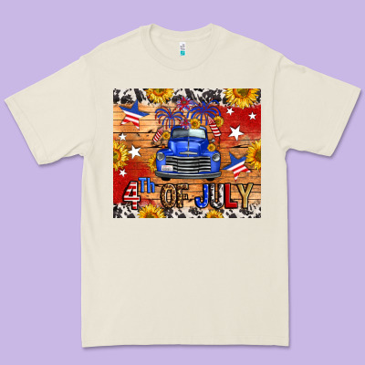 Fourth Of July Truck Premium Tee Designed By Fadigitalartstudio
