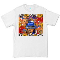 White Fourth Of July Truck Premium Tee - FaDigitalArtStudio
