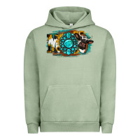 Pigment Oil Green Moo Mothers Urban Hoodie - Jasminsmagicworld