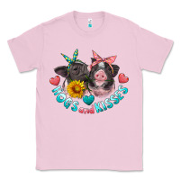 Bubblegum Pink hogs and kisses pigs Classic Tee - Artiststas