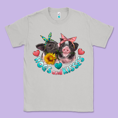 Hogs And Kisses Pigs Classic Tee Designed By Artiststas