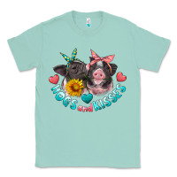 Seafoam hogs and kisses pigs Classic Tee - Artiststas