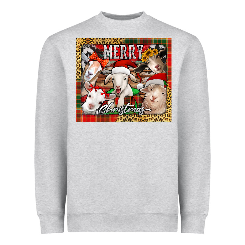 Merry Christmas Goats Tumbler Heavyweight Sweatshirt by Jasminsmagicworld | Teevron