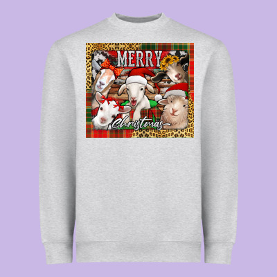 Merry Christmas Goats Tumbler Heavyweight Sweatshirt Designed By Jasminsmagicworld