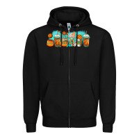 Black basketball coffee cups Zipper Hoodie - Jasminsmagicworld