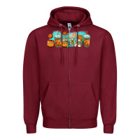 Burgundy basketball coffee cups Zipper Hoodie - Jasminsmagicworld