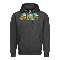 Charcoal Heather basketball coffee cups Zipper Hoodie - Jasminsmagicworld