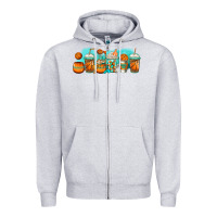 Heather Grey basketball coffee cups Zipper Hoodie - Jasminsmagicworld
