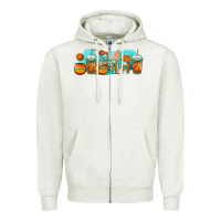 Oatmeal Heather basketball coffee cups Zipper Hoodie - Jasminsmagicworld