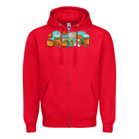 Red basketball coffee cups Zipper Hoodie - Jasminsmagicworld