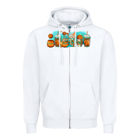 White basketball coffee cups Zipper Hoodie - Jasminsmagicworld