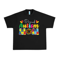 Black Proud Autism Mom sunflower Urban Heavy Tee - CowhideDigitalArt