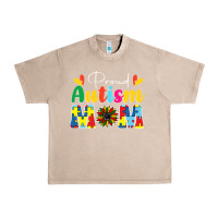 French Oak Proud Autism Mom sunflower Urban Heavy Tee - CowhideDigitalArt