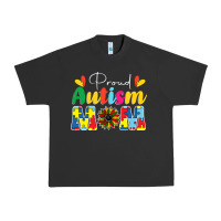 Pigment Black Proud Autism Mom sunflower Urban Heavy Tee - CowhideDigitalArt