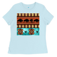 Native American Aztec Seamless Pattern 2 Ladies Tee | Teevron
