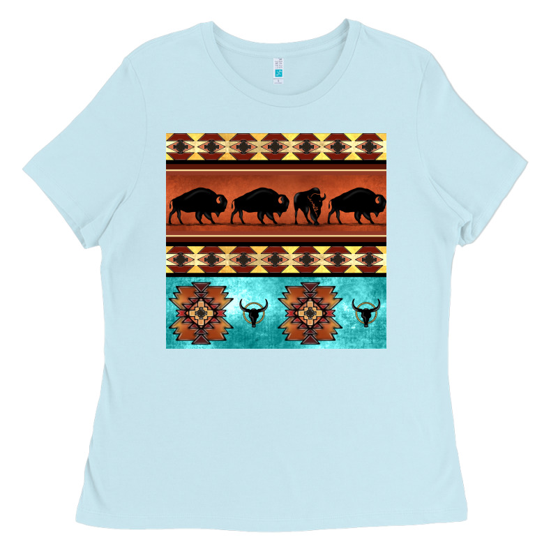 Native American Aztec Seamless Pattern 2 Ladies Tee by BundleAndBundleShop | Teevron