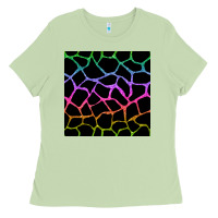 Matcha giraffe glitter seamless pattern Ladies Tee - BundleAndBundleShop
