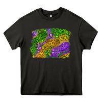 Asphalt mardi gras leopard gemstone background Heavy Core Tee - RanaPortraitStore