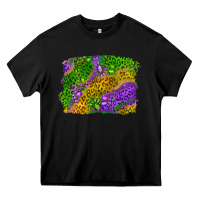 Black mardi gras leopard gemstone background Heavy Core Tee - RanaPortraitStore