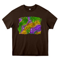 Chocolate Brown mardi gras leopard gemstone background Heavy Core Tee - RanaPortraitStore