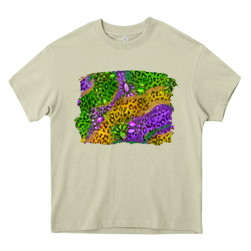 Mardi Gras Leopard Gemstone Background Heavy Core Tee by RanaPortraitStore | Teevron