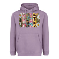 Lavender Easter Brushstroke With Quail Eggs Daisy And Bunny Heavyweight Hoodie - RanaPortraitStore