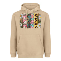 Mushroom Easter Brushstroke With Quail Eggs Daisy And Bunny Heavyweight Hoodie - RanaPortraitStore