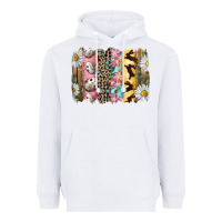 White Easter Brushstroke With Quail Eggs Daisy And Bunny Heavyweight Hoodie - RanaPortraitStore