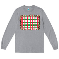 Heather Grey Christmas Pattern Long Sleeve Tee - CowhideDigitalArt