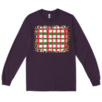 Plum Christmas Pattern Long Sleeve Tee - CowhideDigitalArt
