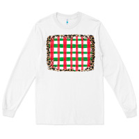 White Christmas Pattern Long Sleeve Tee - CowhideDigitalArt