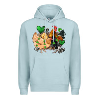 Blue Mist st patricks day coop animals Premium Hoodie - Artiststas