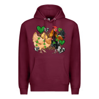 Burgundy st patricks day coop animals Premium Hoodie - Artiststas