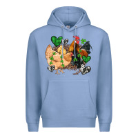 Colony Blue st patricks day coop animals Premium Hoodie - Artiststas