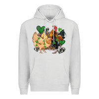 Dove Grey st patricks day coop animals Premium Hoodie - Artiststas