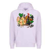 Lilac st patricks day coop animals Premium Hoodie - Artiststas