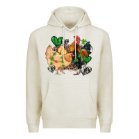 Oatmeal Heather st patricks day coop animals Premium Hoodie - Artiststas