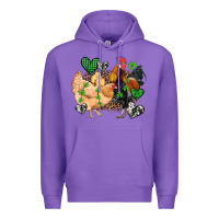 Purple st patricks day coop animals Premium Hoodie - Artiststas