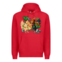 Red st patricks day coop animals Premium Hoodie - Artiststas