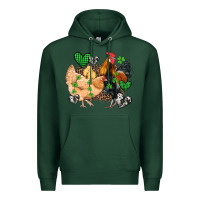 Sports Green st patricks day coop animals Premium Hoodie - Artiststas