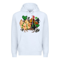 White st patricks day coop animals Premium Hoodie - Artiststas