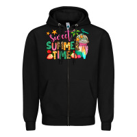 Black sweet summer time iced coffee Zipper Hoodie - Jasminsmagicworld