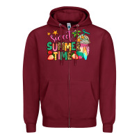 Burgundy sweet summer time iced coffee Zipper Hoodie - Jasminsmagicworld