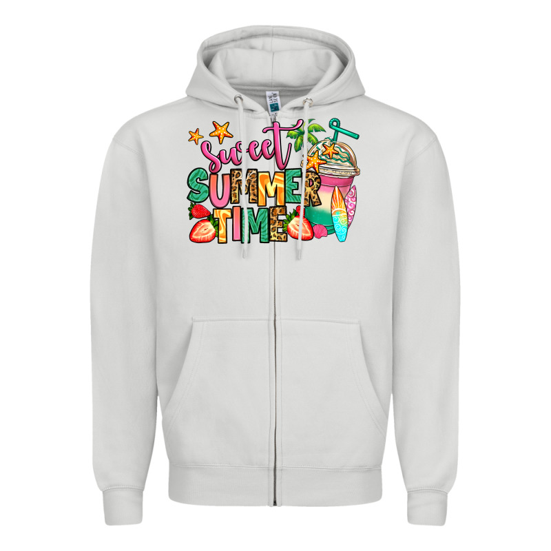 Sweet Summer Time Iced Coffee Zipper Hoodie by Jasminsmagicworld | Teevron