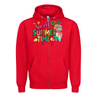 Red sweet summer time iced coffee Zipper Hoodie - Jasminsmagicworld