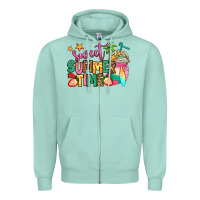 Seafoam sweet summer time iced coffee Zipper Hoodie - Jasminsmagicworld