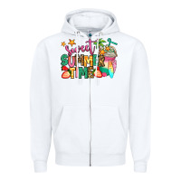White sweet summer time iced coffee Zipper Hoodie - Jasminsmagicworld