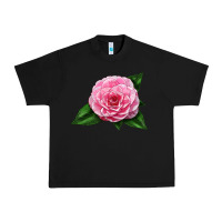 Black Camellia Flower Urban Heavy Tee - LillyAllenDesigns