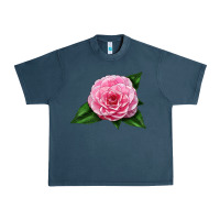 Midnight Navy Camellia Flower Urban Heavy Tee - LillyAllenDesigns