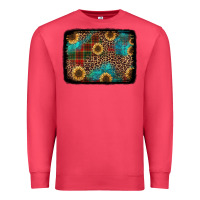 Cardinal christmas sunflowers and buffalo plaid background Premium Sweatshirt - Jasminsmagicworld